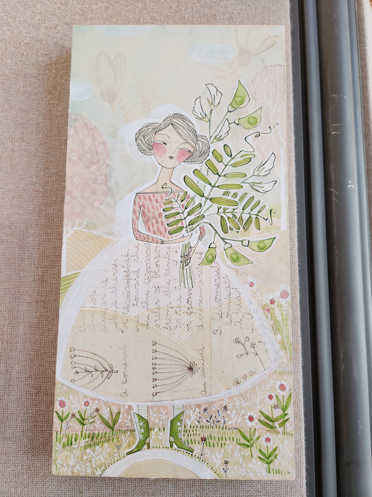 She believed in tomorrow - Cori Dantini - Mixed media painting