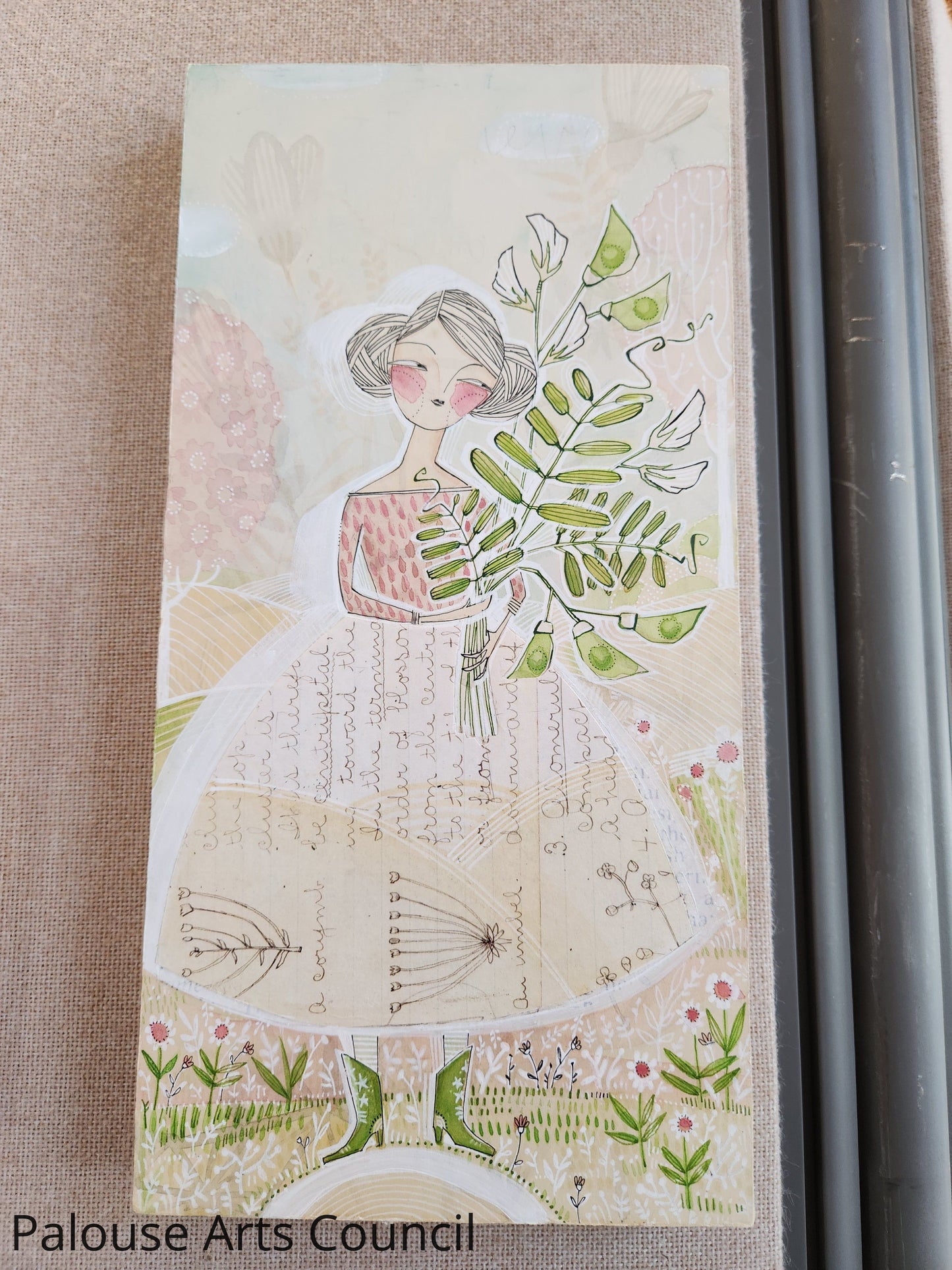 She believed in tomorrow - Cori Dantini - Mixed media painting