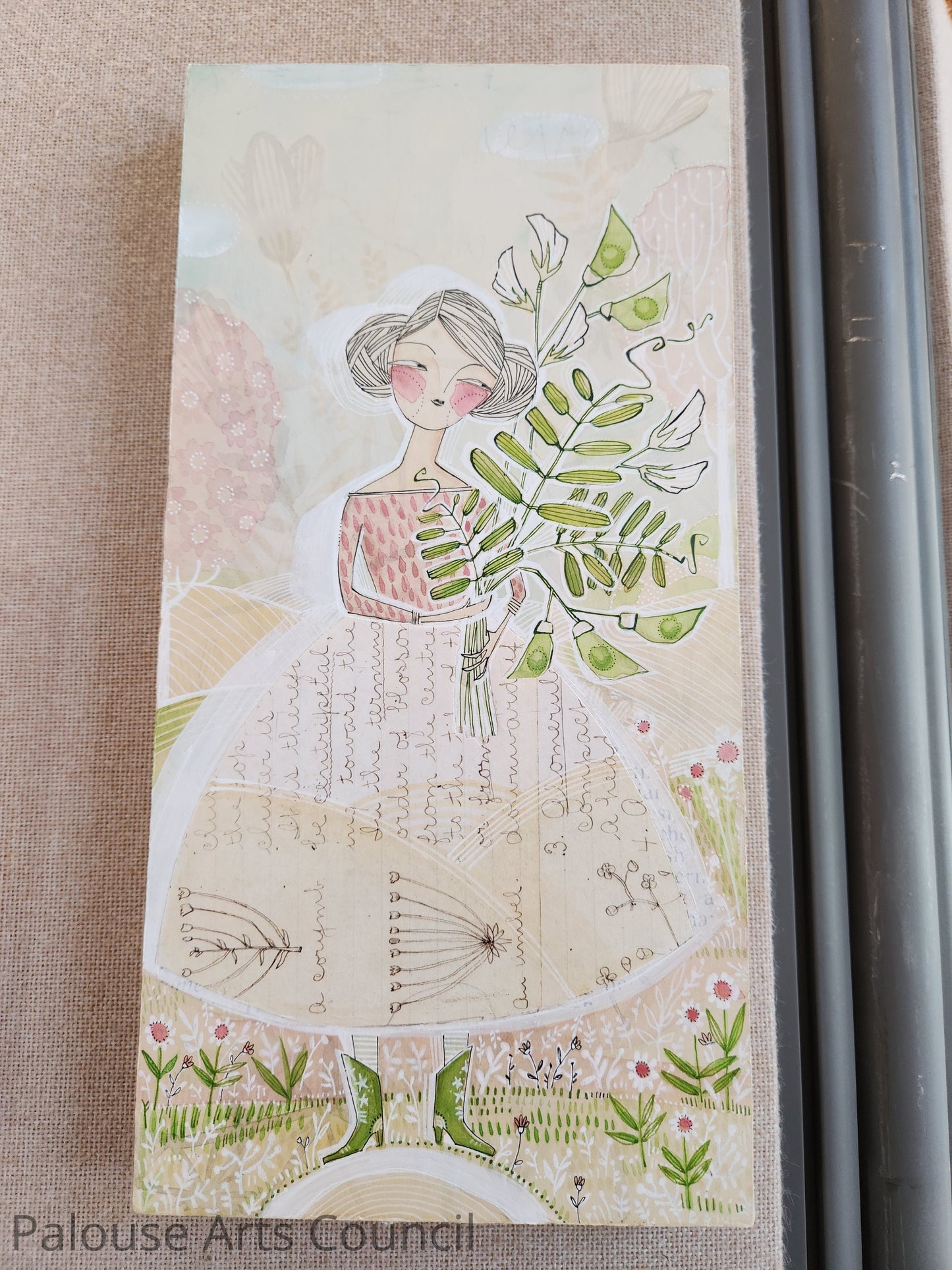 She believed in tomorrow - Cori Dantini - Mixed media painting