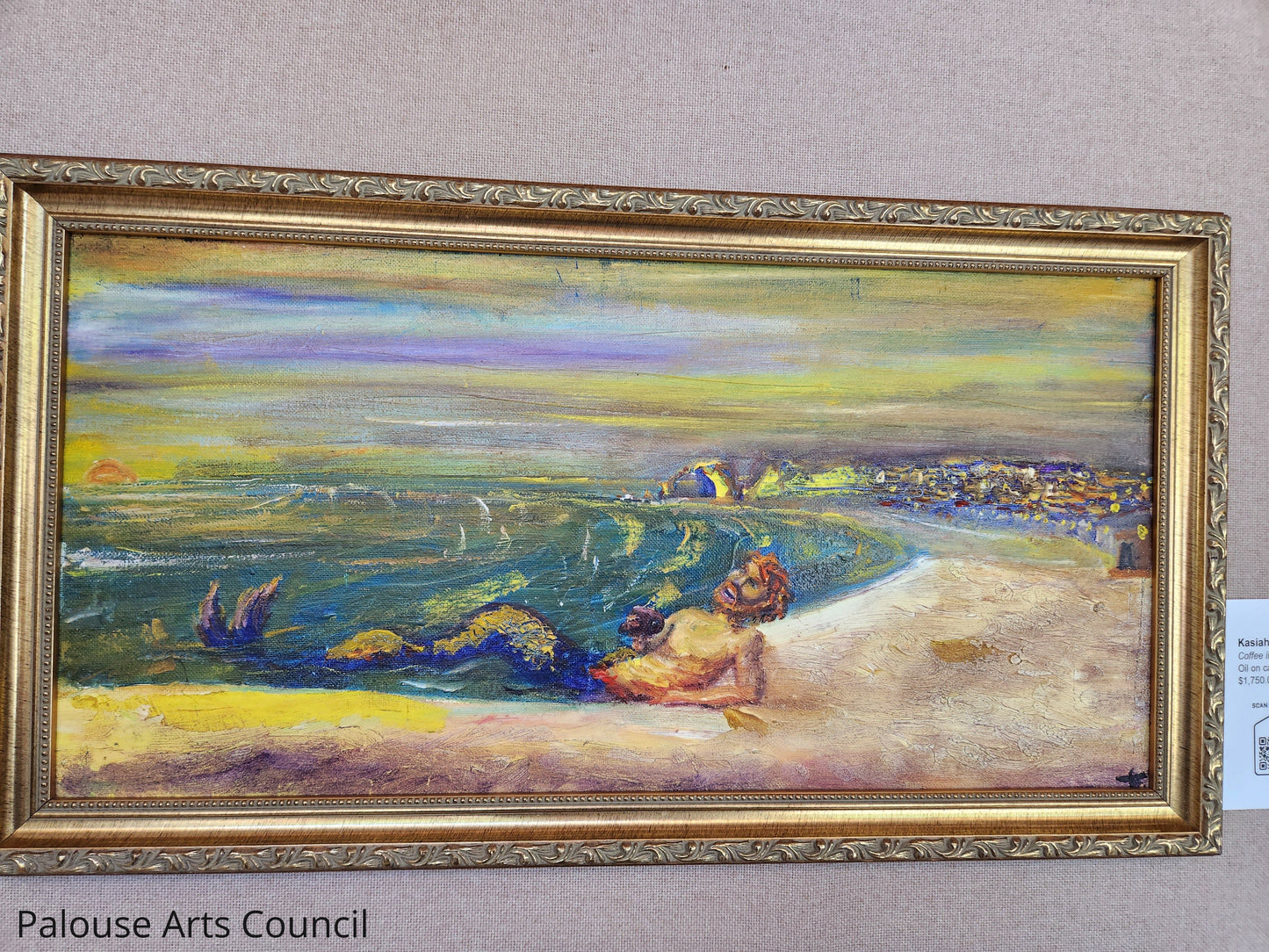 Coffee in Cabo - Kasiah Sword - Oil on canvas framed
