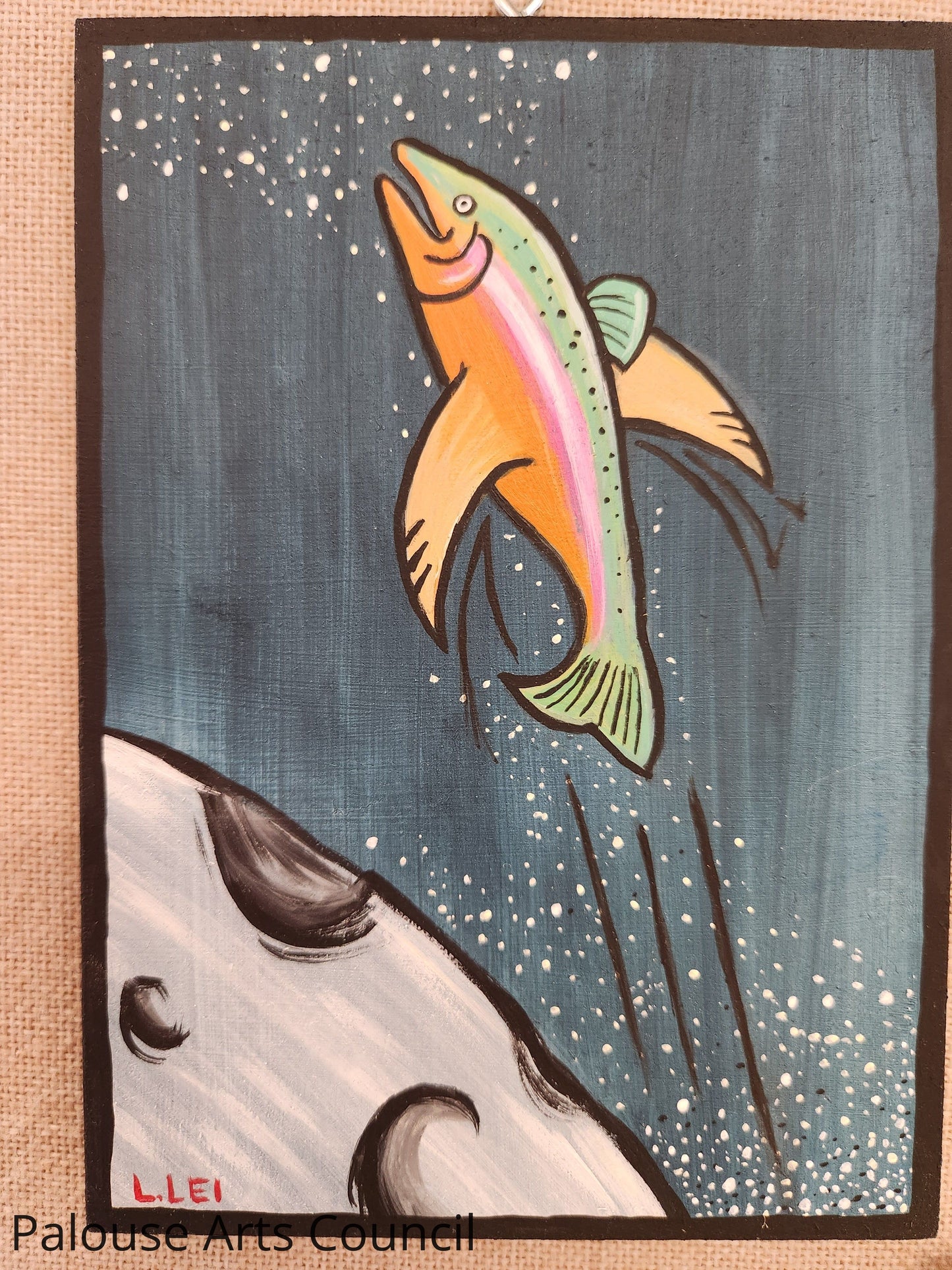 Trout - Lucy Mullendore - Acrylic on Hardboard