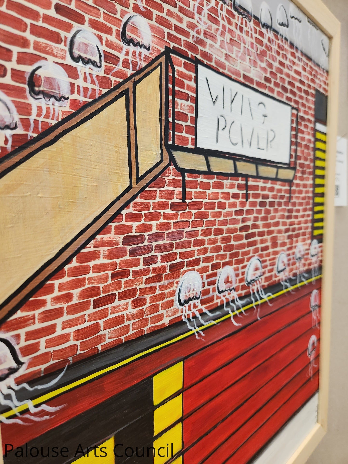 Bleachers - Lucy Mullendore - Acrylic on Hardboard
