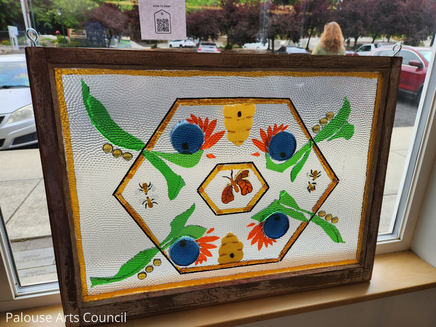 It's All About the Bees - Pamela A Arborgreen - Collage Glass Windows