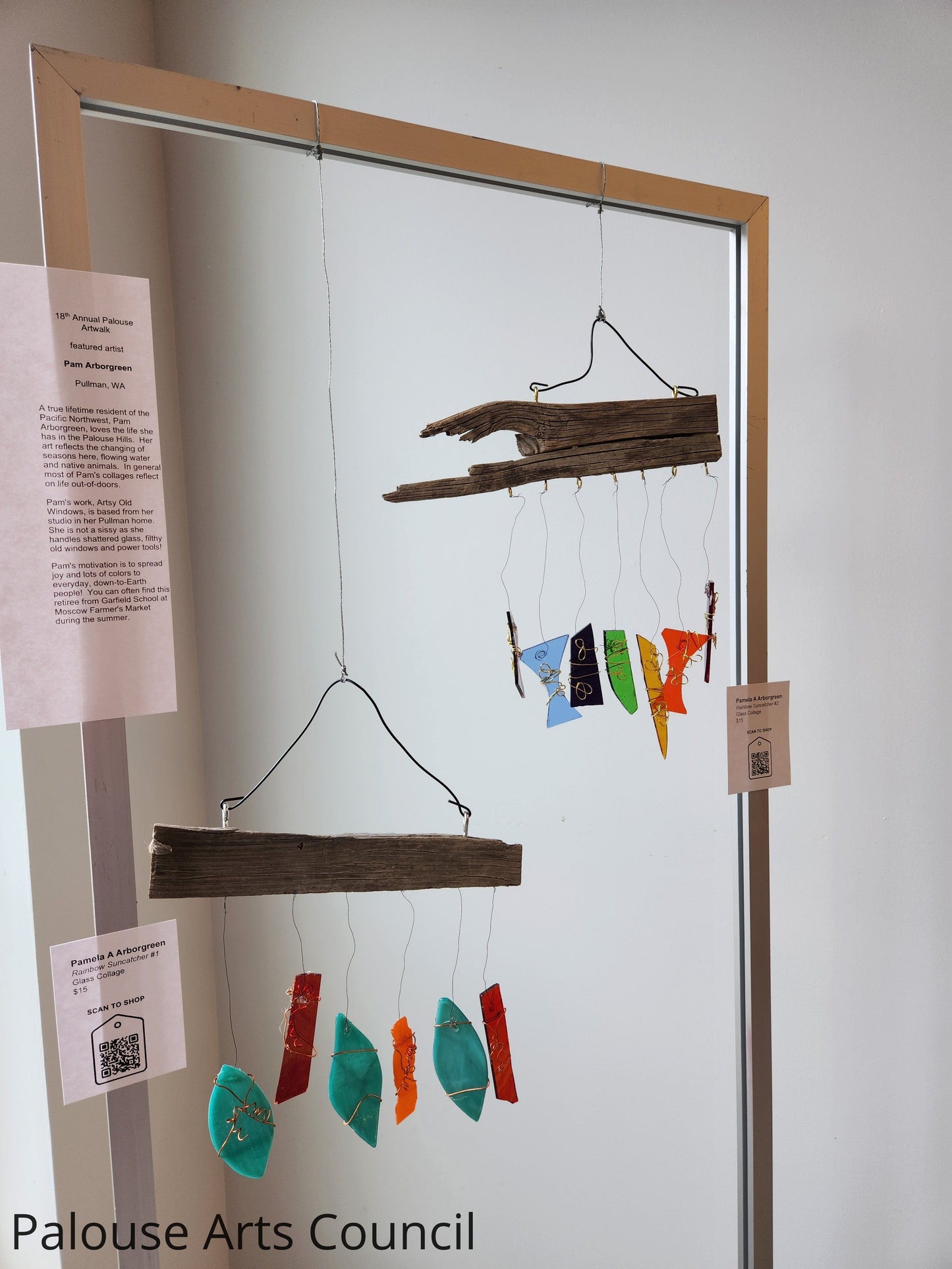Rainbow Sun Catchers - Pamela A Arborgreen - Collage Glass Windows