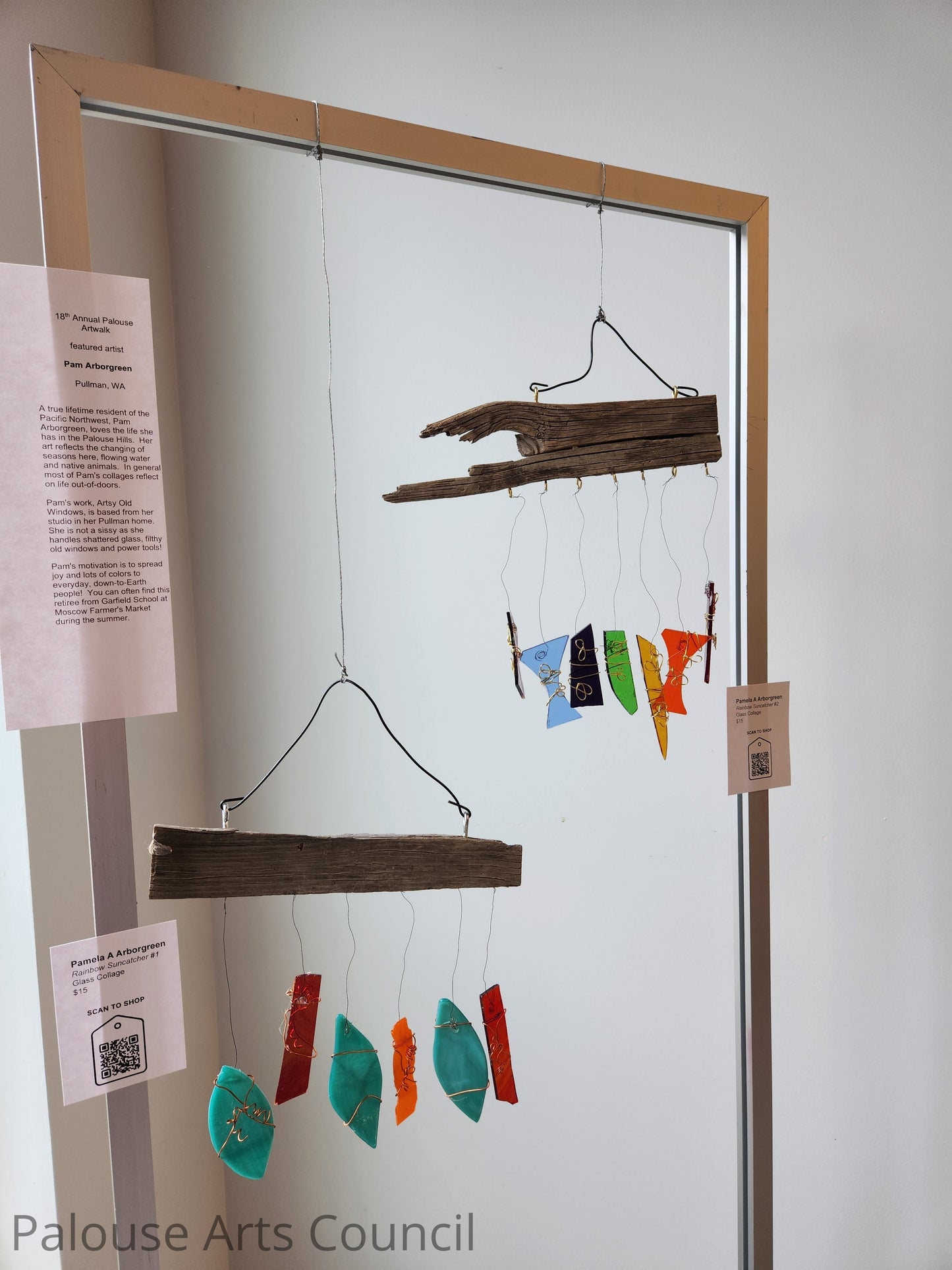 Rainbow Sun Catchers - Pamela A Arborgreen - Collage Glass Windows
