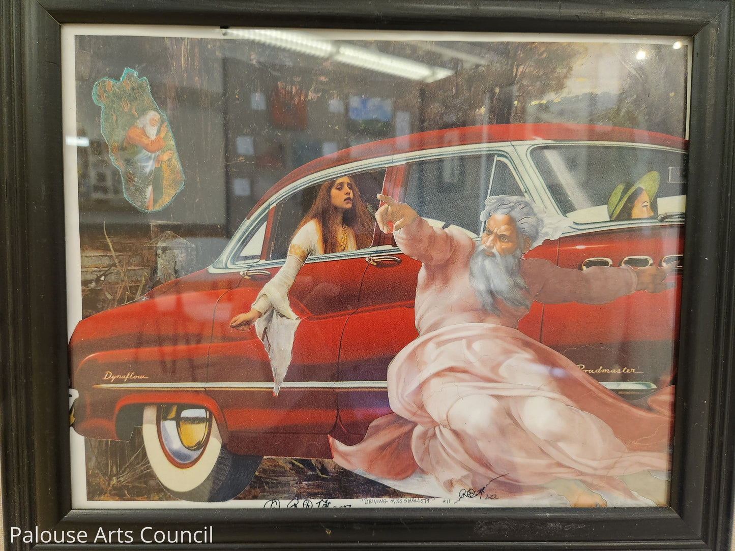 Miss Shallot gets directions - Russ Wheelhouse - Mixed media