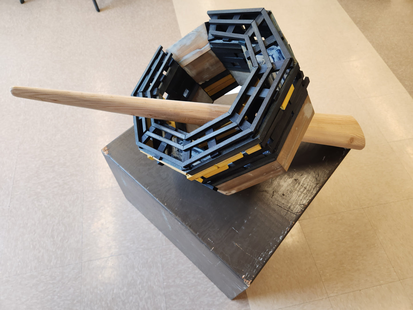 Carbon Looper - David Herbold - Wood/plaster/dye/fasteners