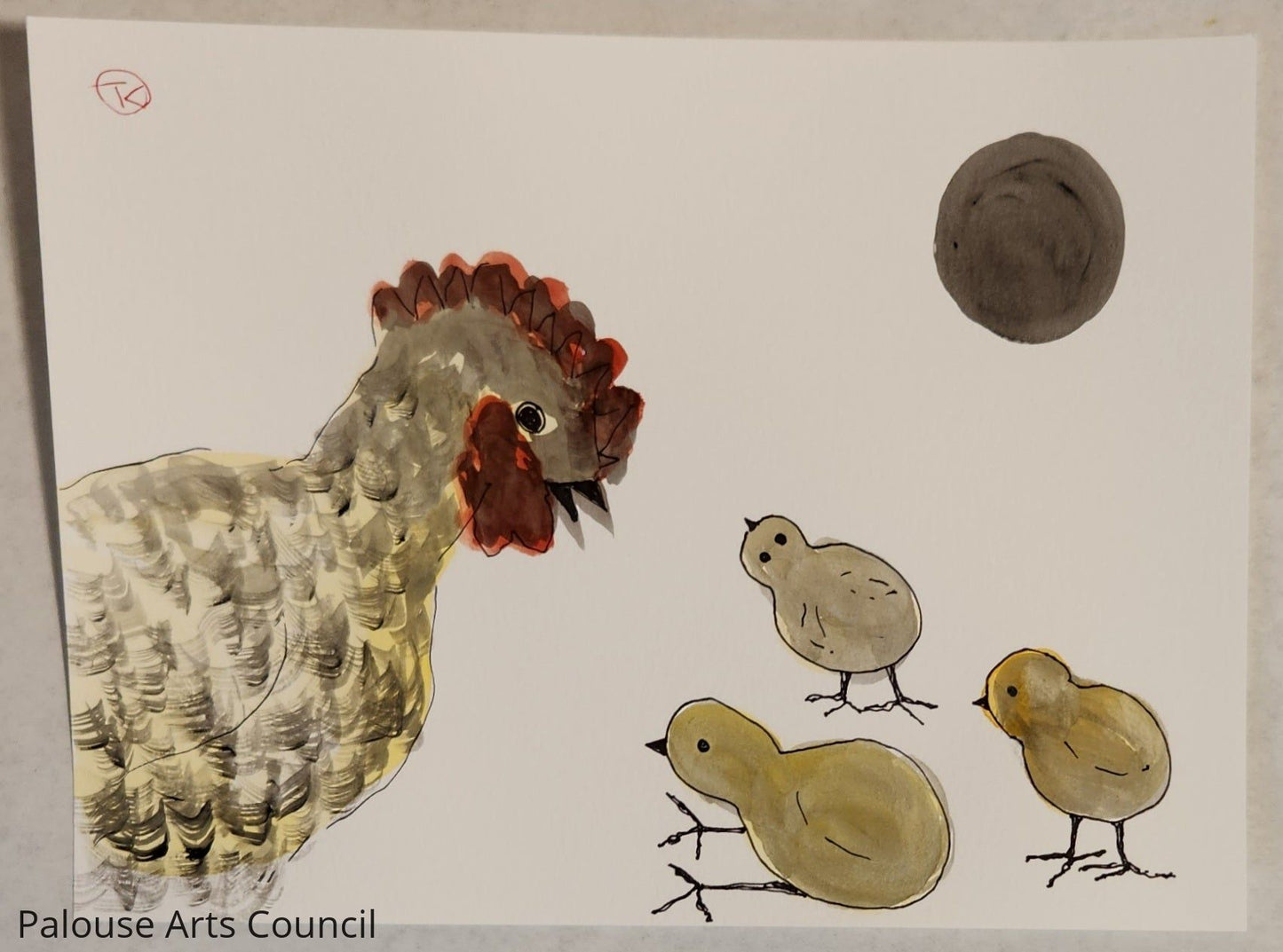 2024 Chicken Series #26 - Tina Ochs - Sumi Ink