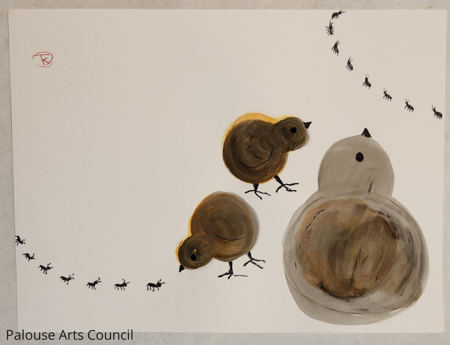 2024 Chicken Series #25 - Tina Ochs - Sumi Ink