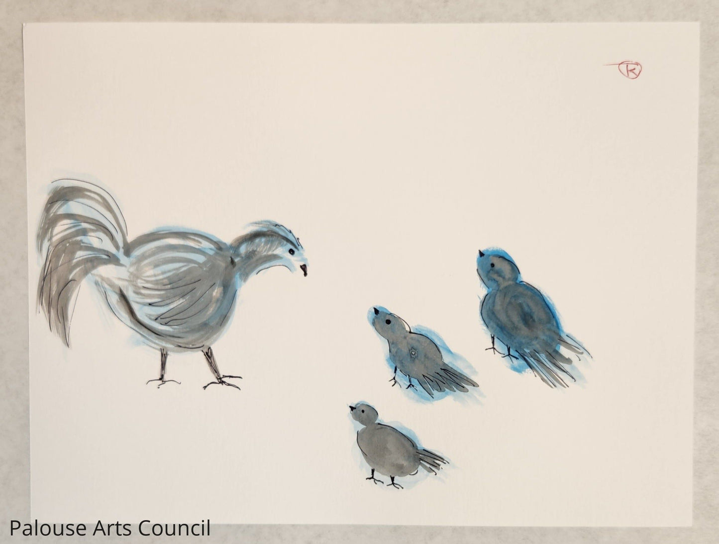 2024 Chicken Series #24 - Tina Ochs - Sumi Ink