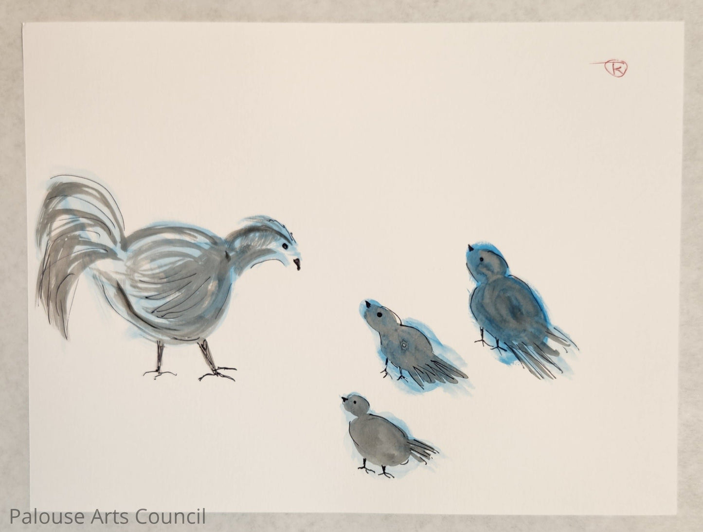 2024 Chicken Series #24 - Tina Ochs - Sumi Ink