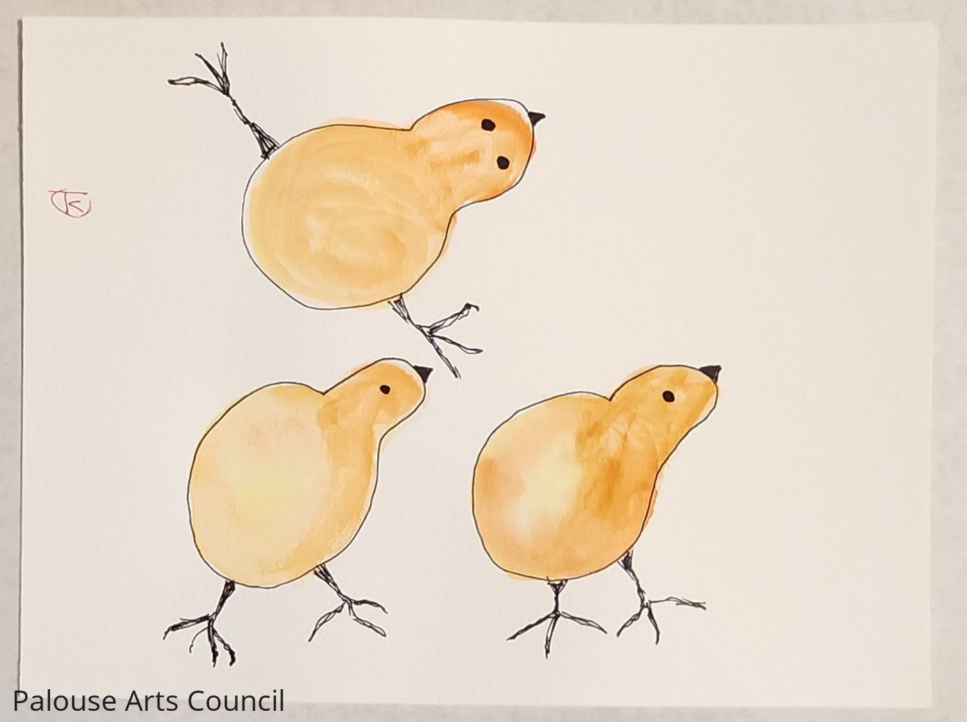 2024 Chicken Series #23 - Tina Ochs - Sumi Ink