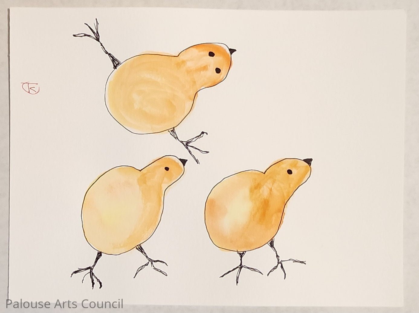 2024 Chicken Series #23 - Tina Ochs - Sumi Ink