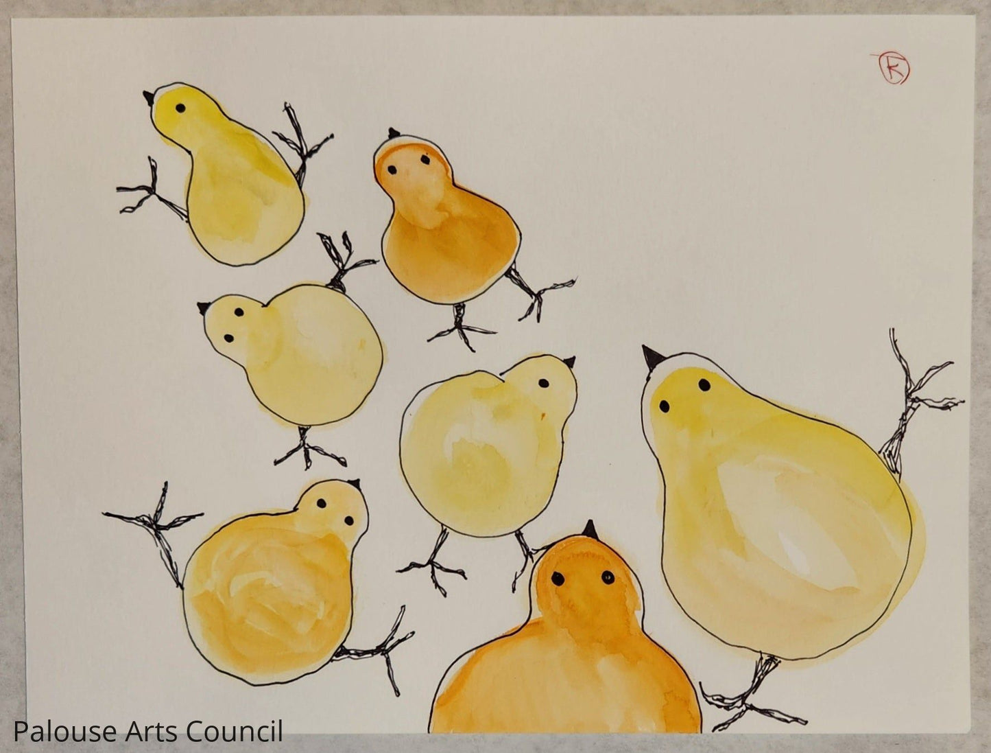 2024 Chicken Series #22 - Tina Ochs - Sumi Ink