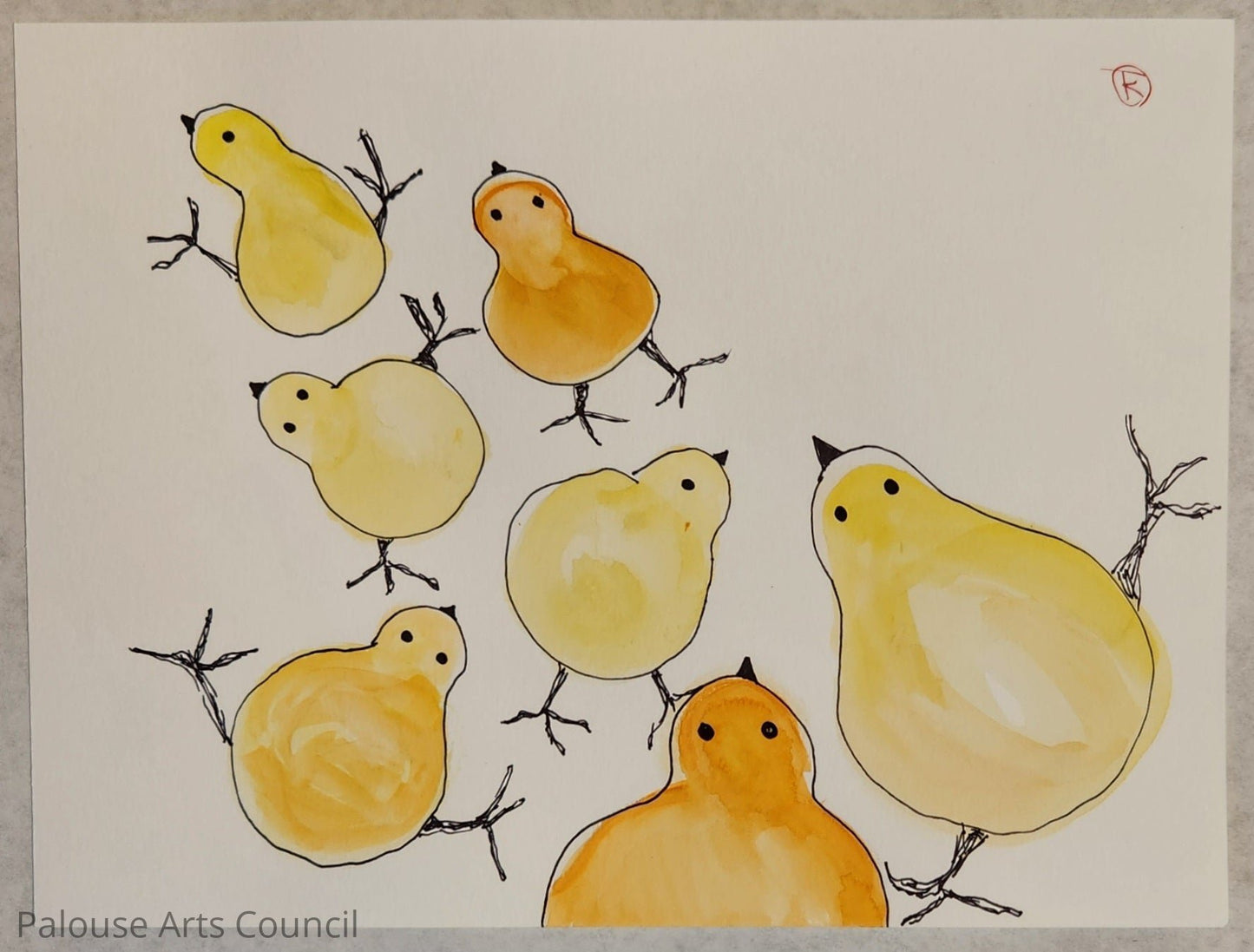 2024 Chicken Series #22 - Tina Ochs - Sumi Ink