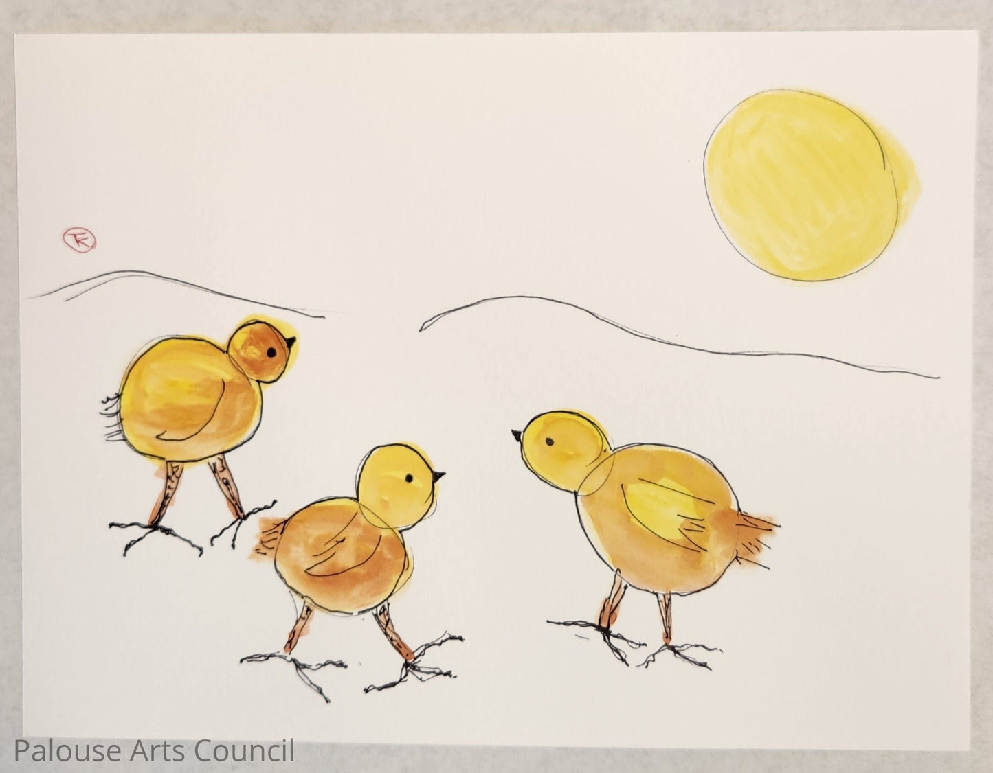 2024 Chicken Series #21 - Tina Ochs - Sumi Ink