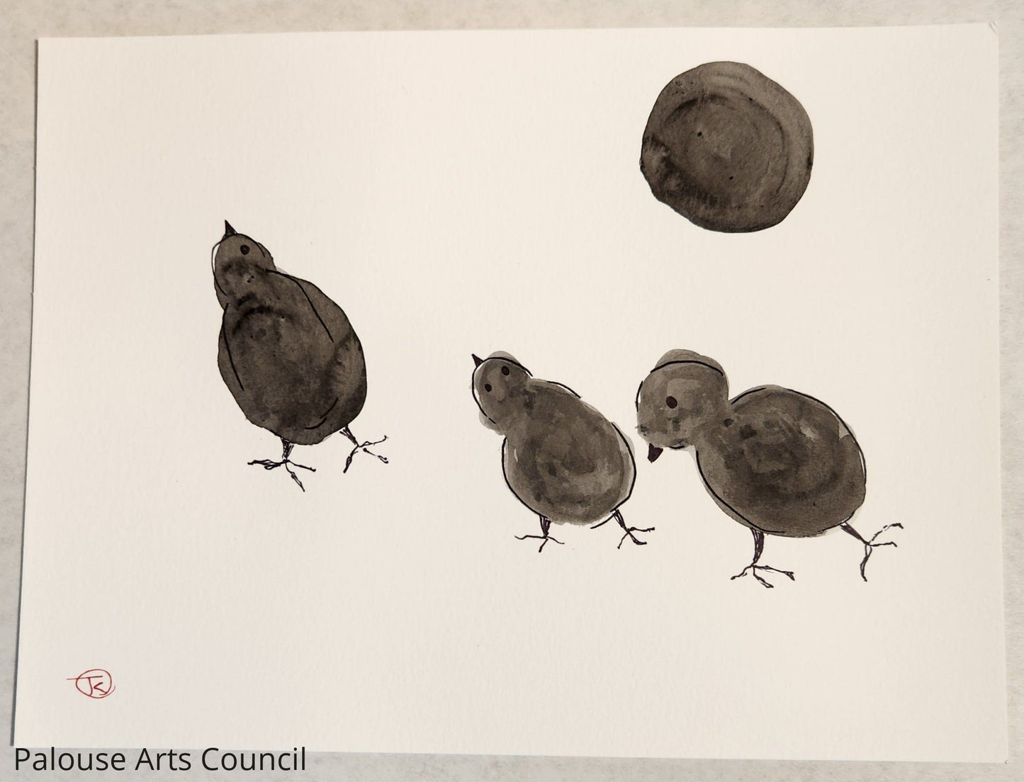 2024 Chicken Series #19 - Tina Ochs - Sumi Ink