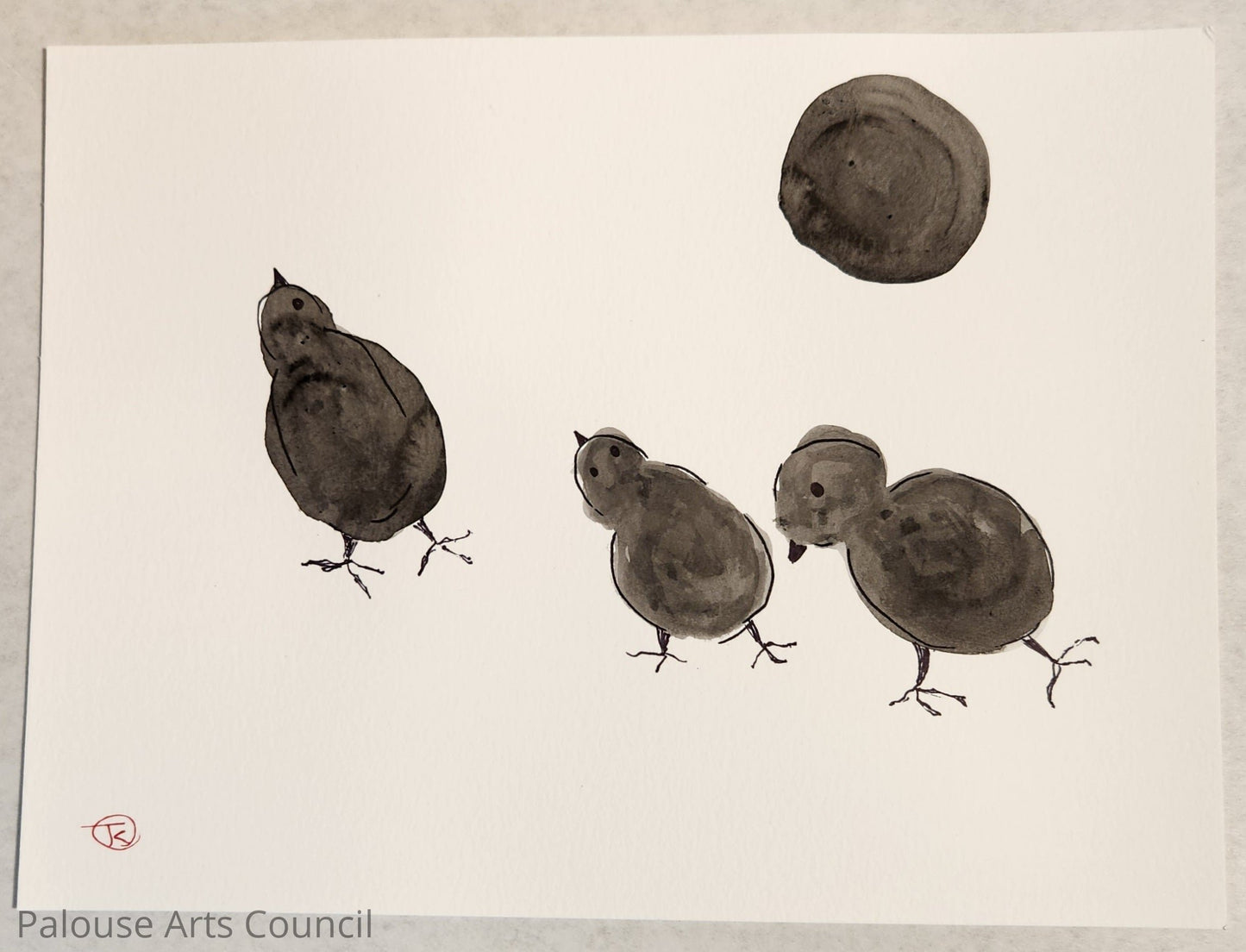 2024 Chicken Series #19 - Tina Ochs - Sumi Ink