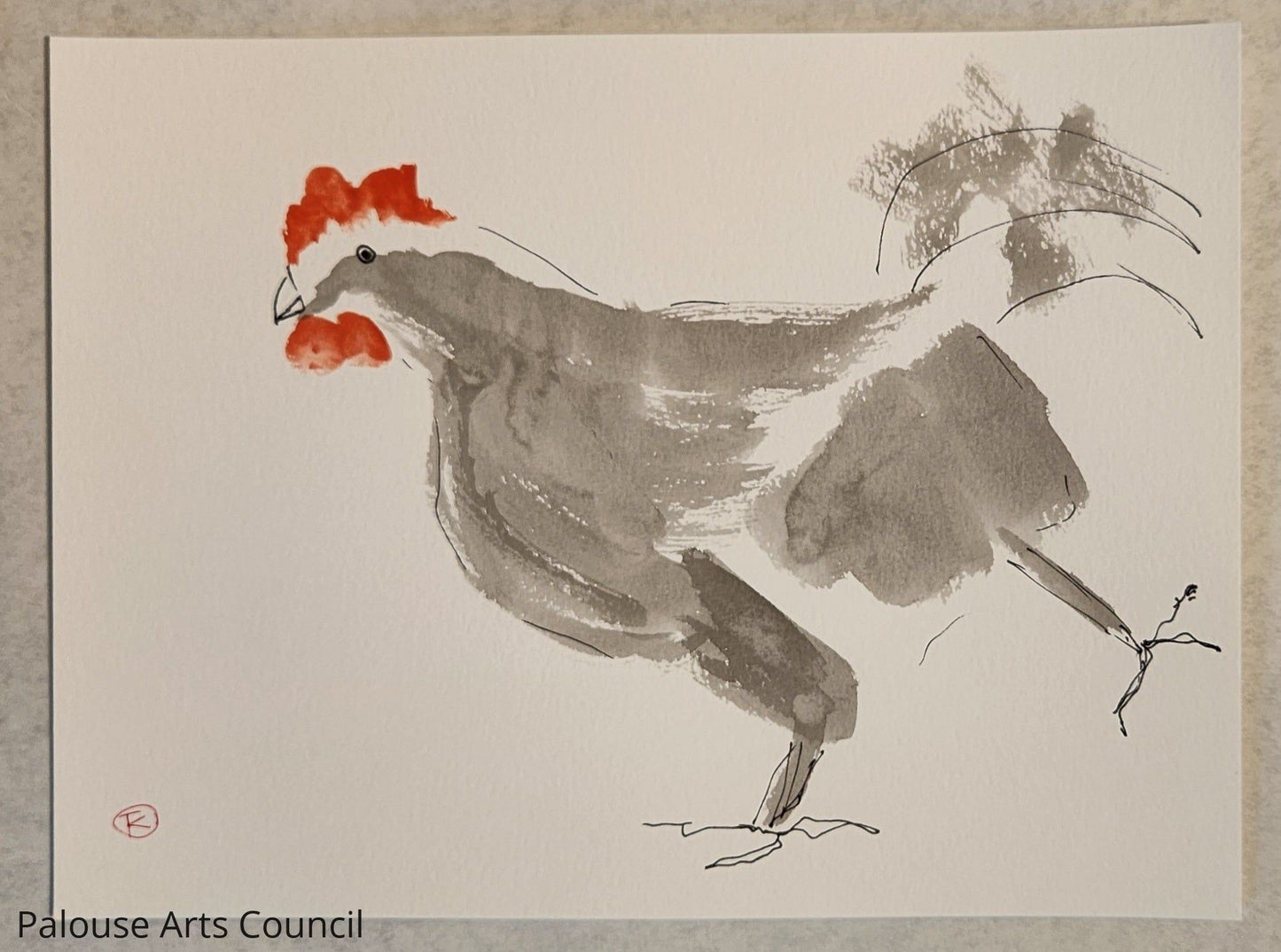 2024 Chicken Series #18 - Tina Ochs - Sumi Ink