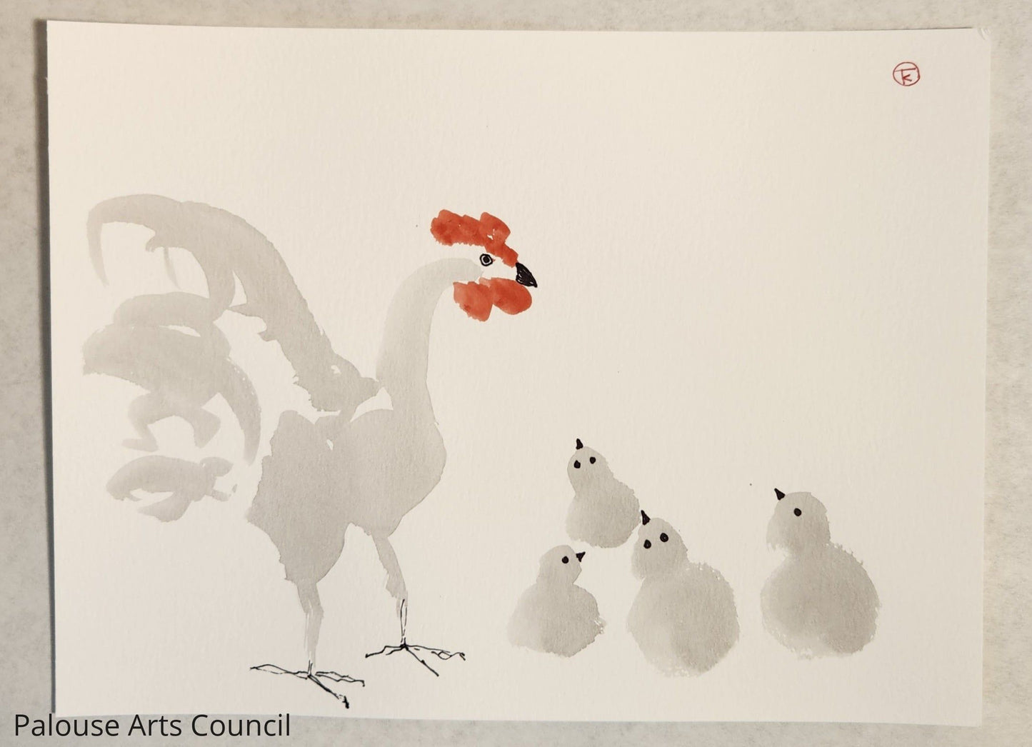 2024 Chicken Series #16 - Tina Ochs - Sumi Ink