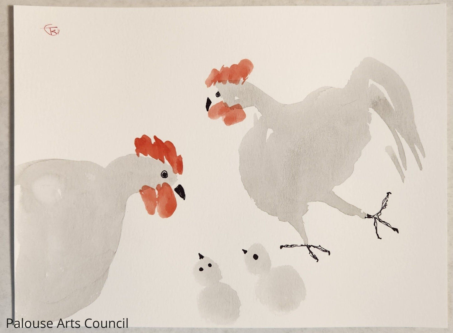 2024 Chicken Series #14 - Tina Ochs - Sumi Ink
