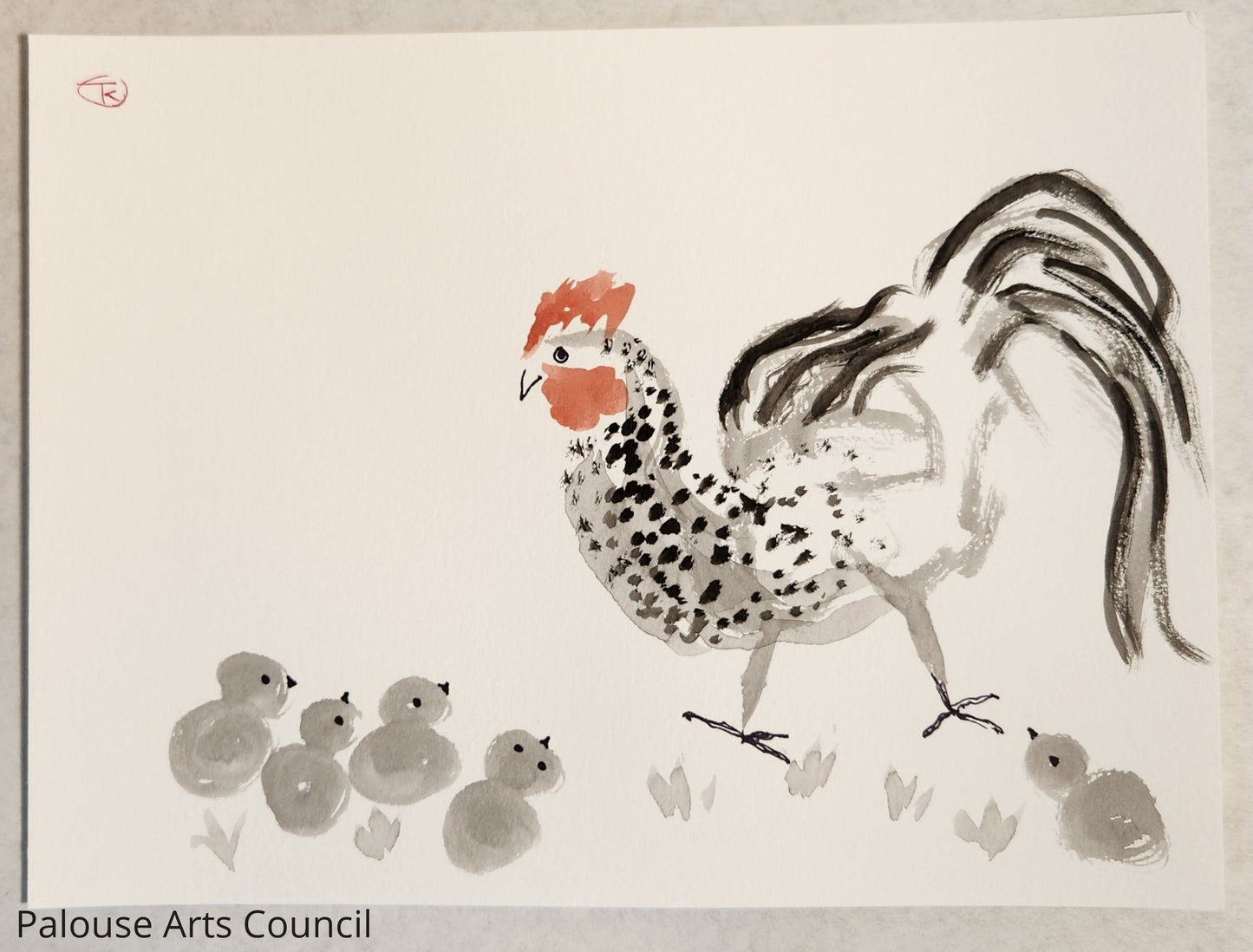 2024 Chicken Series #12 - Tina Ochs - Sumi Ink
