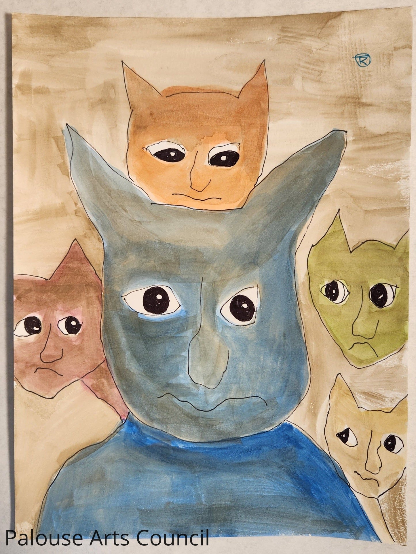 2024 Grumpy Cat Series #9 - Tina Ochs - Watercolor