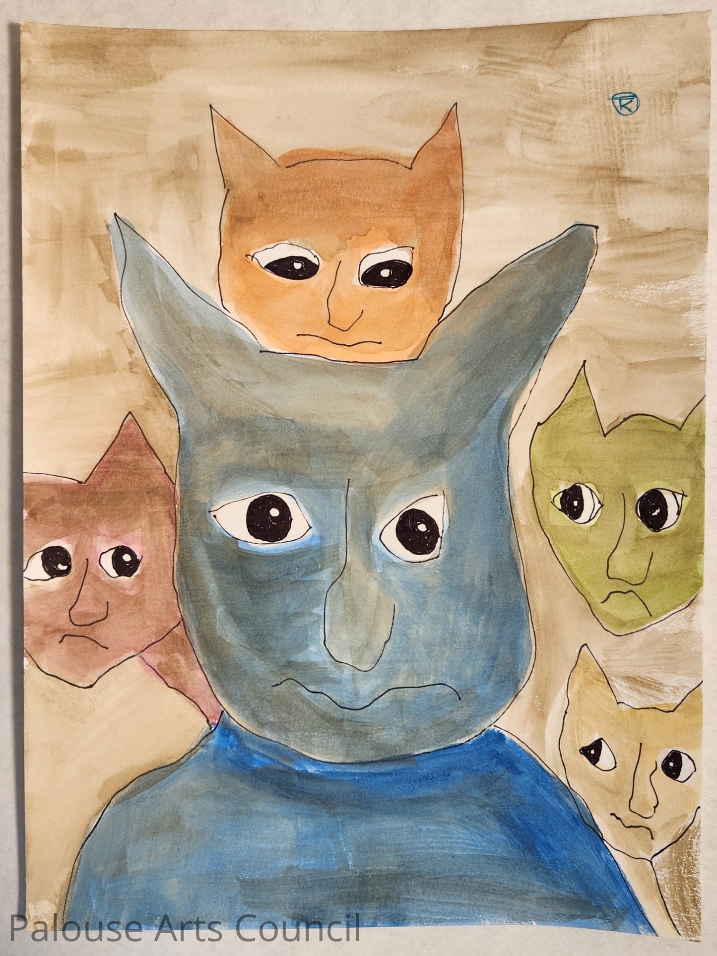 2024 Grumpy Cat Series #9 - Tina Ochs - Watercolor