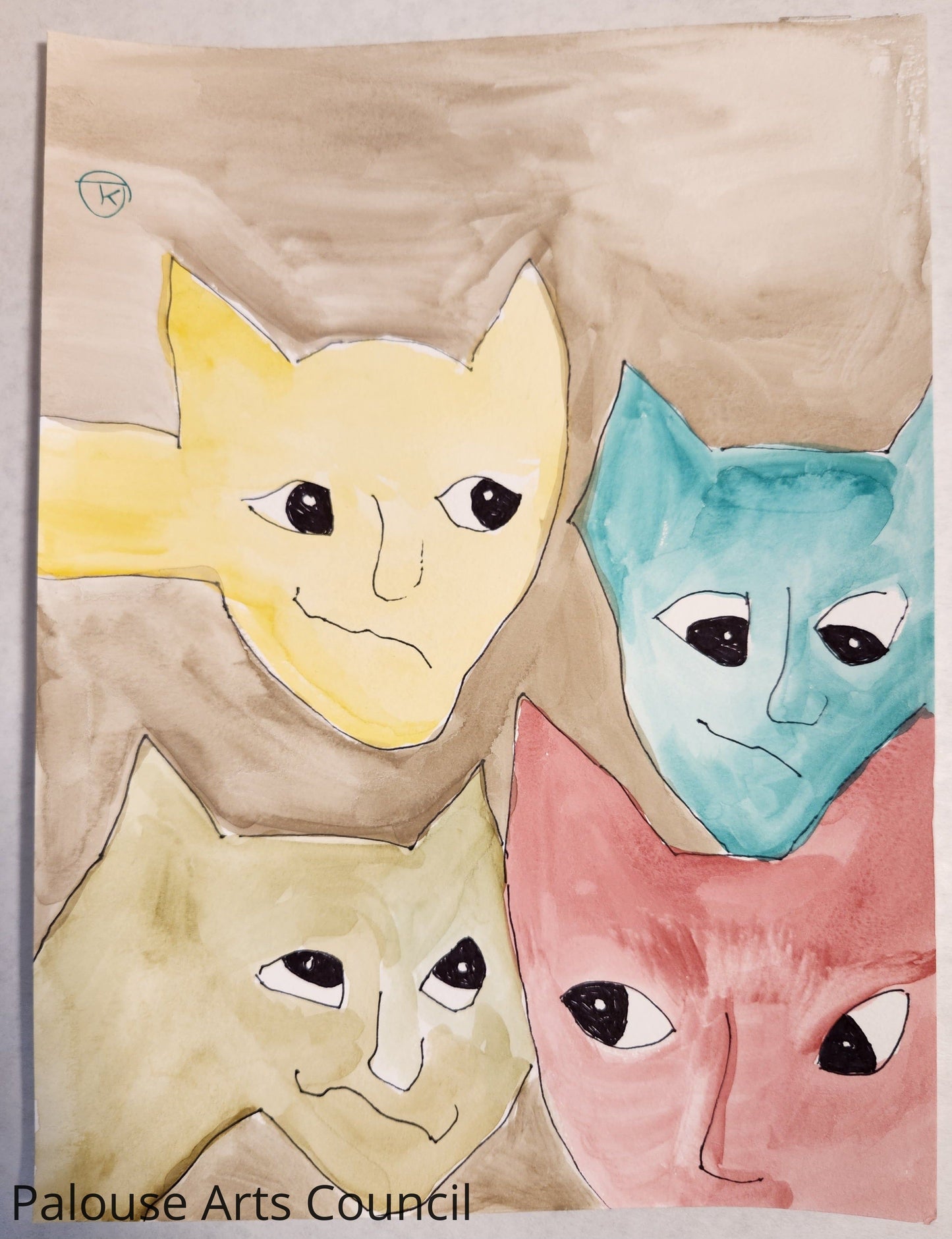 2024 Grumpy Cat Series #8 - Tina Ochs - Watercolor