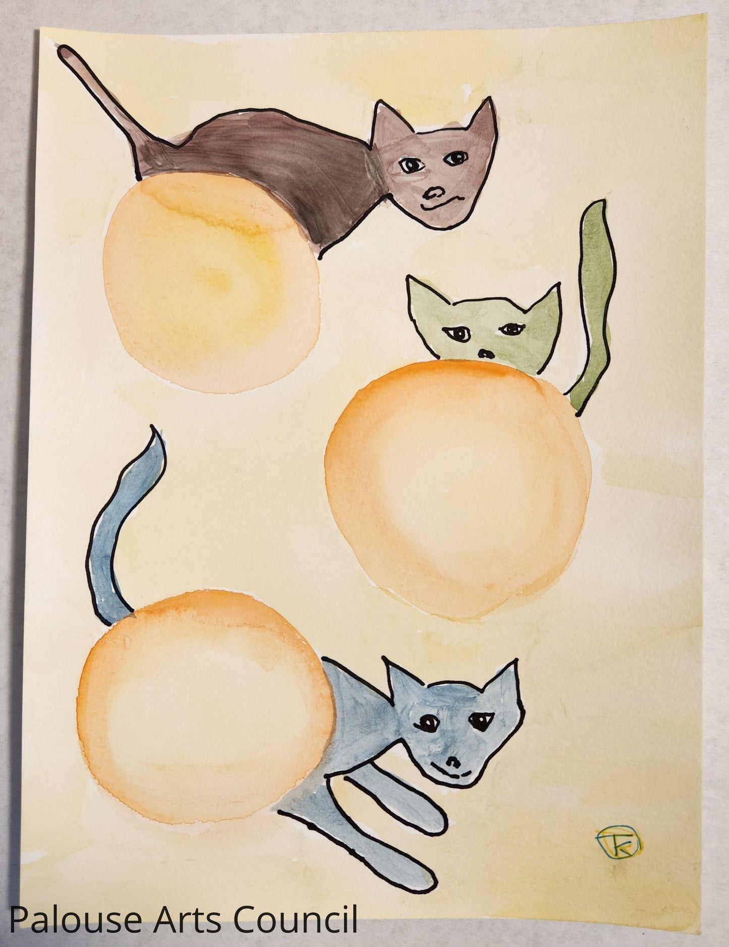 2024 Grumpy Cat Series #1 - Tina Ochs - Watercolor