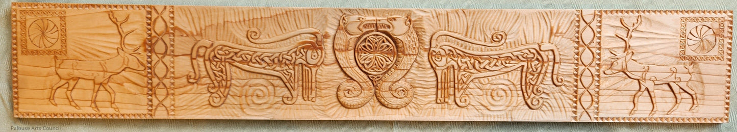 The Veil - Danny Mullendore - Chip and relief carving in basswood