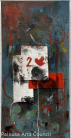 Altered Two of Hearts - Olivia Pham - Mixed Media