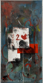 Altered Two of Hearts - Olivia Pham - Mixed Media