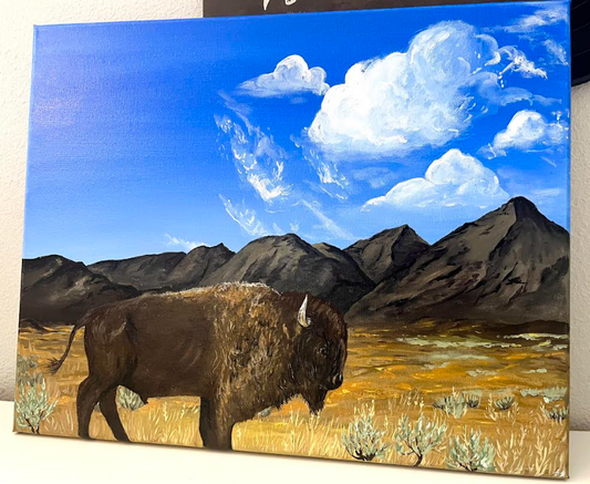 Buffalo - Rielee Emma Renne - Acrylic on Canvas