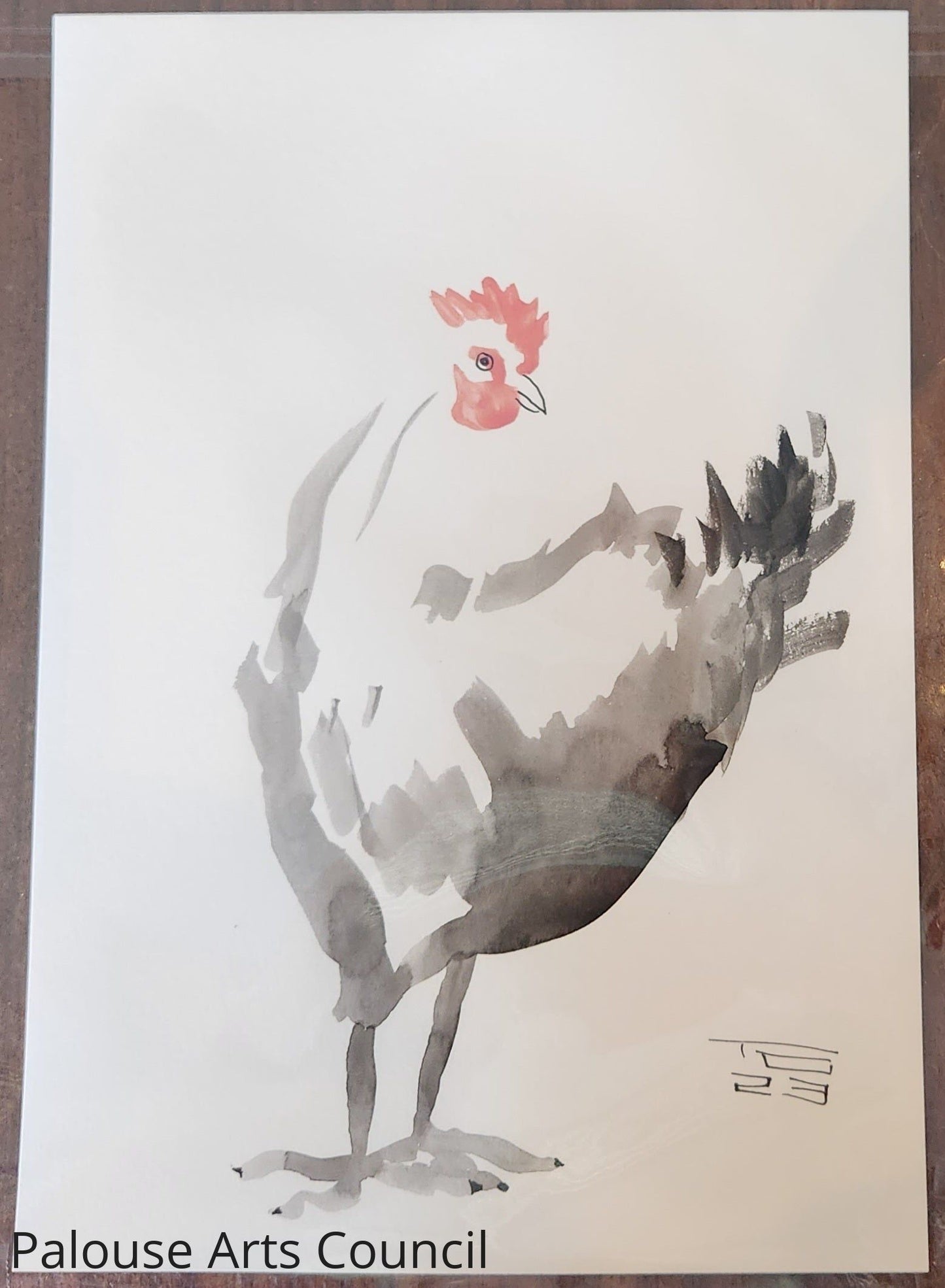 Chicken Series #4 - Tina Ochs - Sumi Ink
