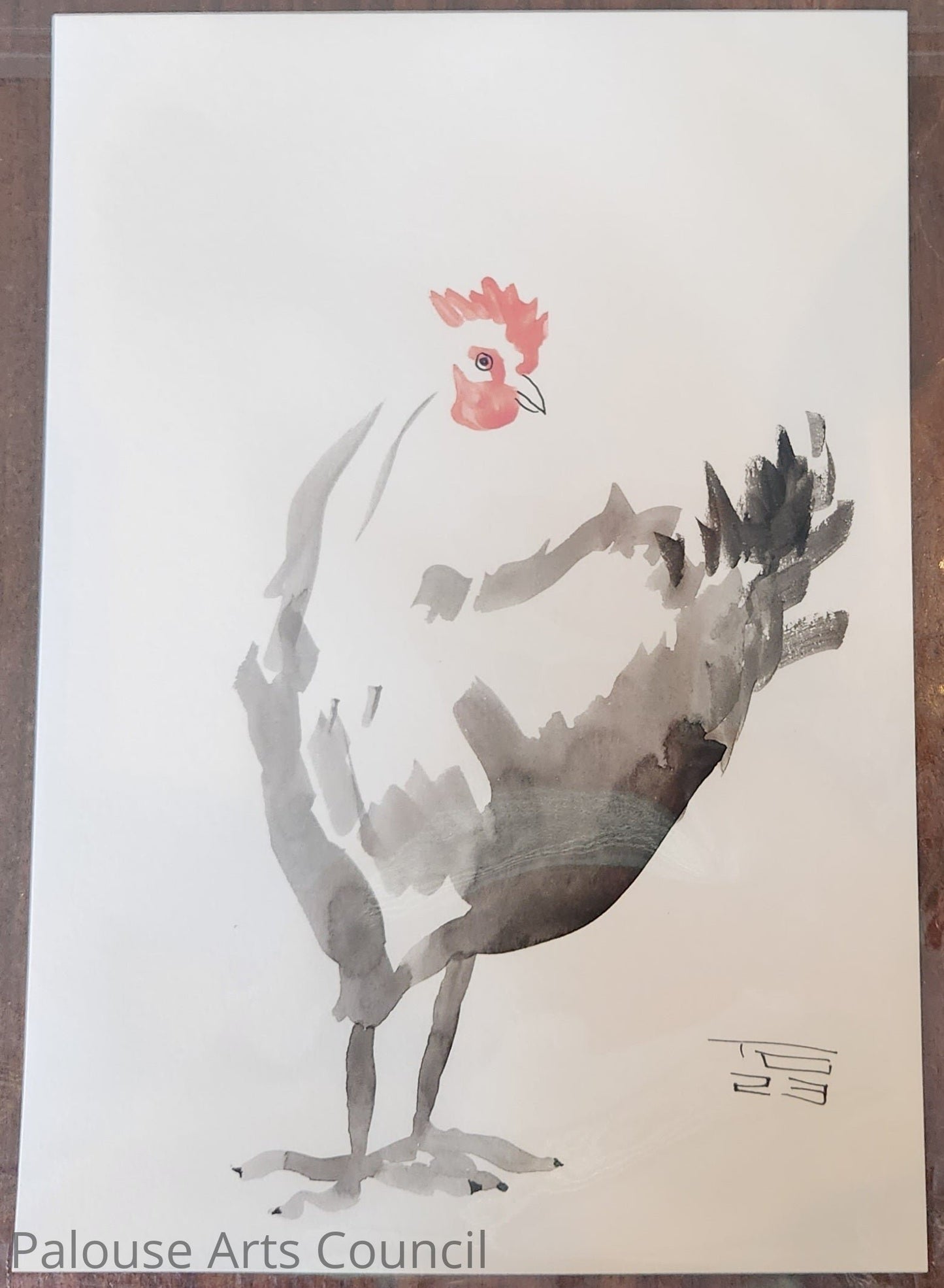 Chicken Series #4 - Tina Ochs - Sumi Ink