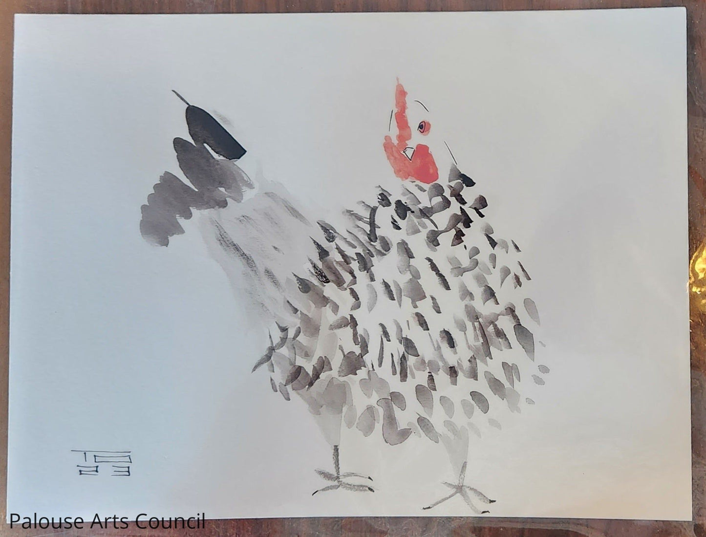 Chicken Series #5 - Tina Ochs - Sumi Ink