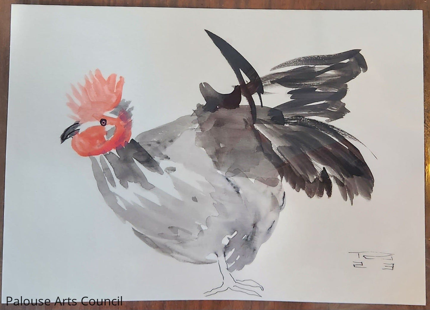 Chicken Series #6 - Tina Ochs - Sumi Ink