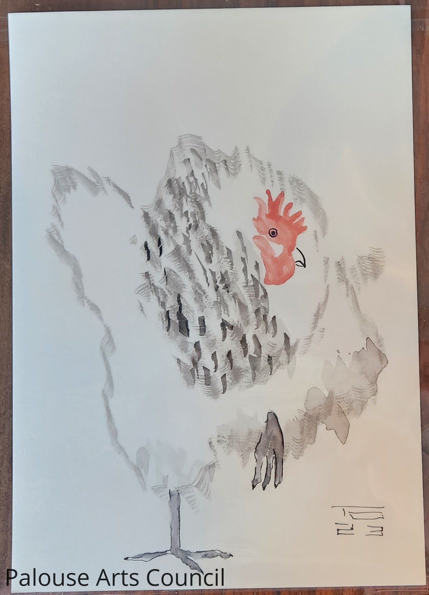 Chicken Series #7 - Tina Ochs - Sumi Ink