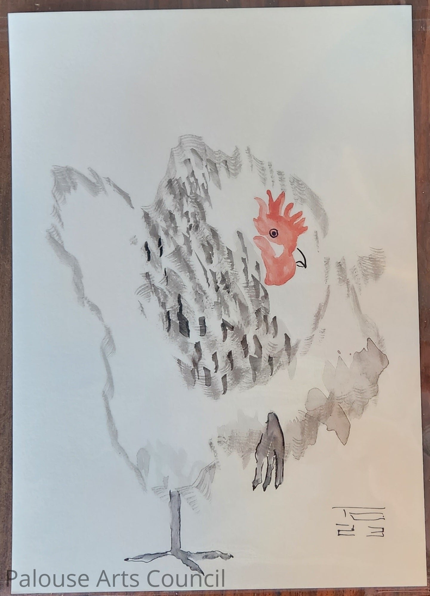 Chicken Series #7 - Tina Ochs - Sumi Ink