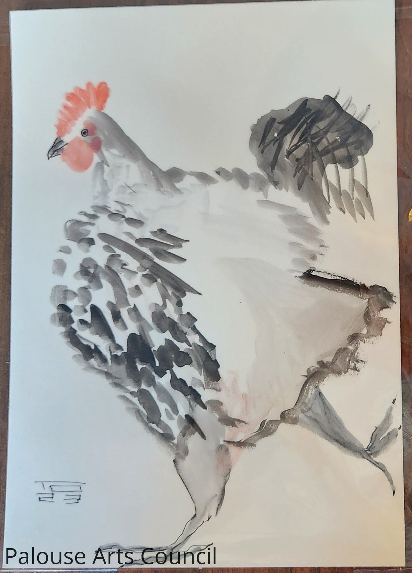Chicken Series #8 - Tina Ochs - Sumi Ink