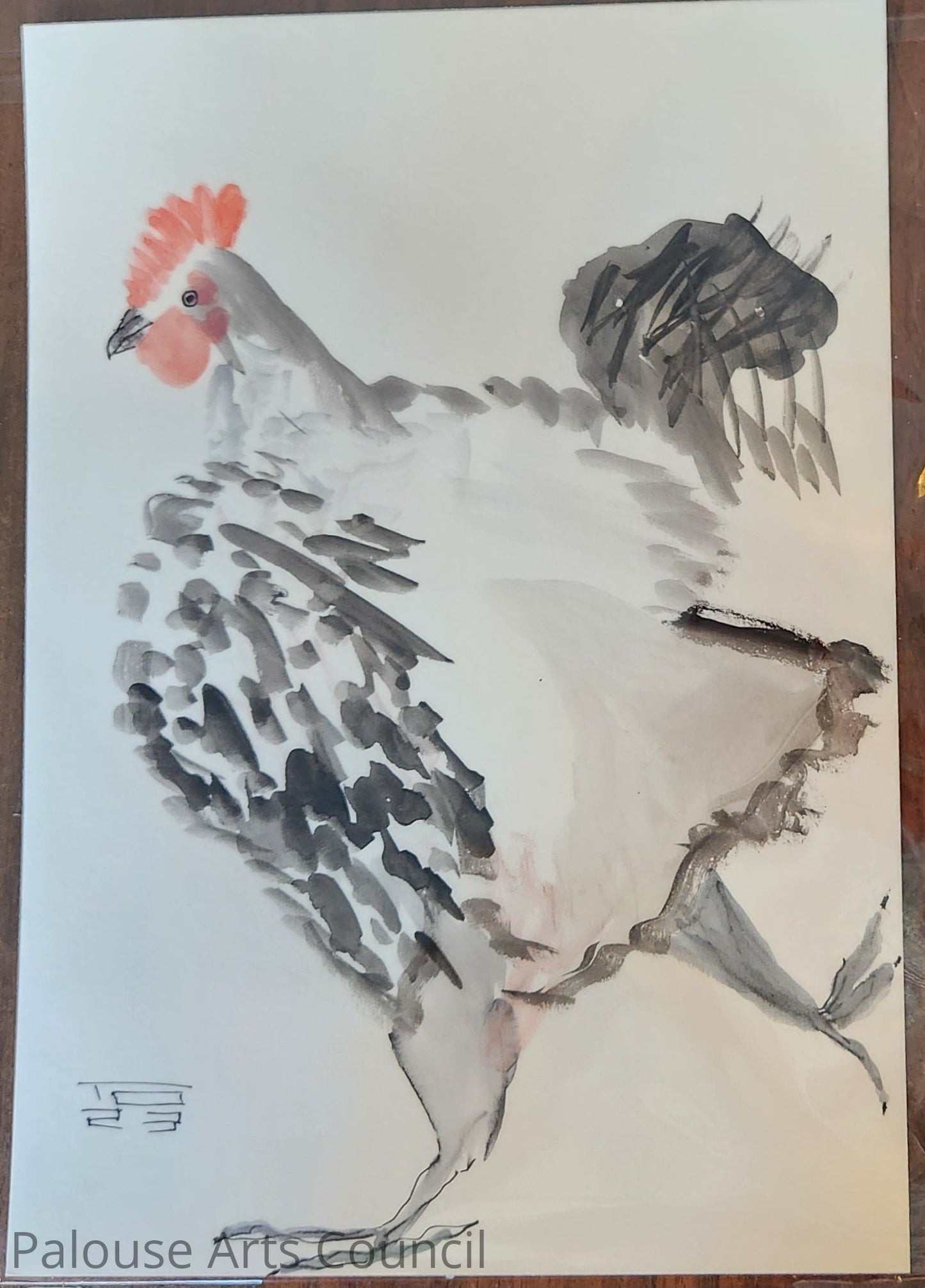 Chicken Series #8 - Tina Ochs - Sumi Ink