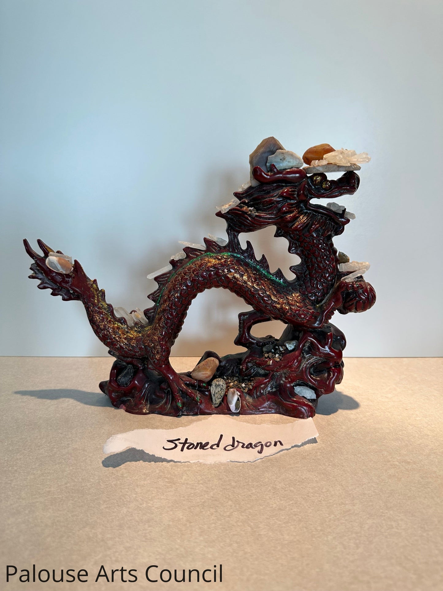 Stoned Dragon - Russ Wheelhouse - Upcycled Mixed Media
