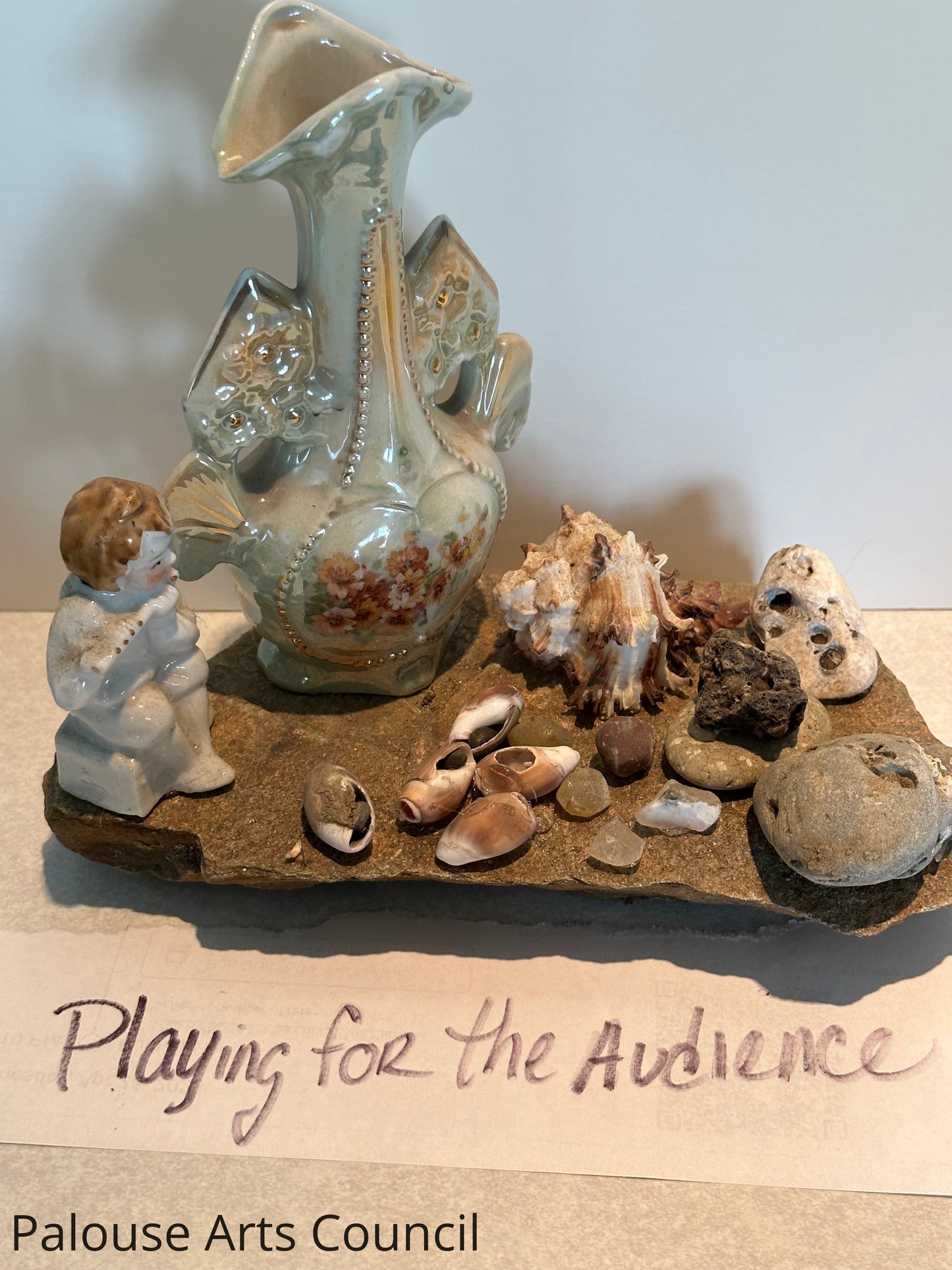 Playing for the Audience - Russ Wheelhouse - Upcycled Mixed Media