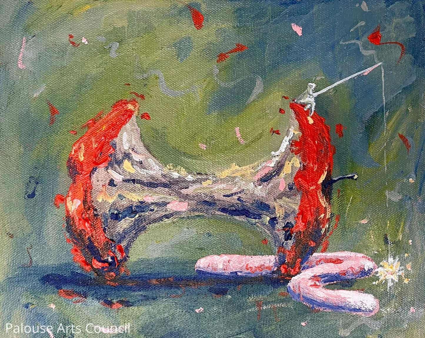 fishing for a friend - Kelsey Harrington - acrylic on canvas