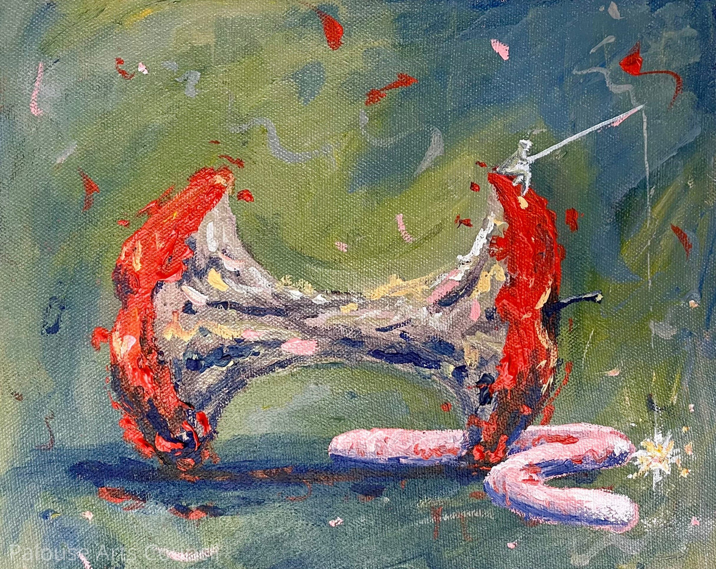 fishing for a friend - Kelsey Harrington - acrylic on canvas