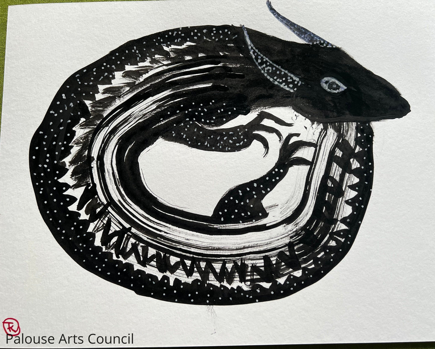 Year of the Dragon #1 - Tina Ochs - Sumi Ink