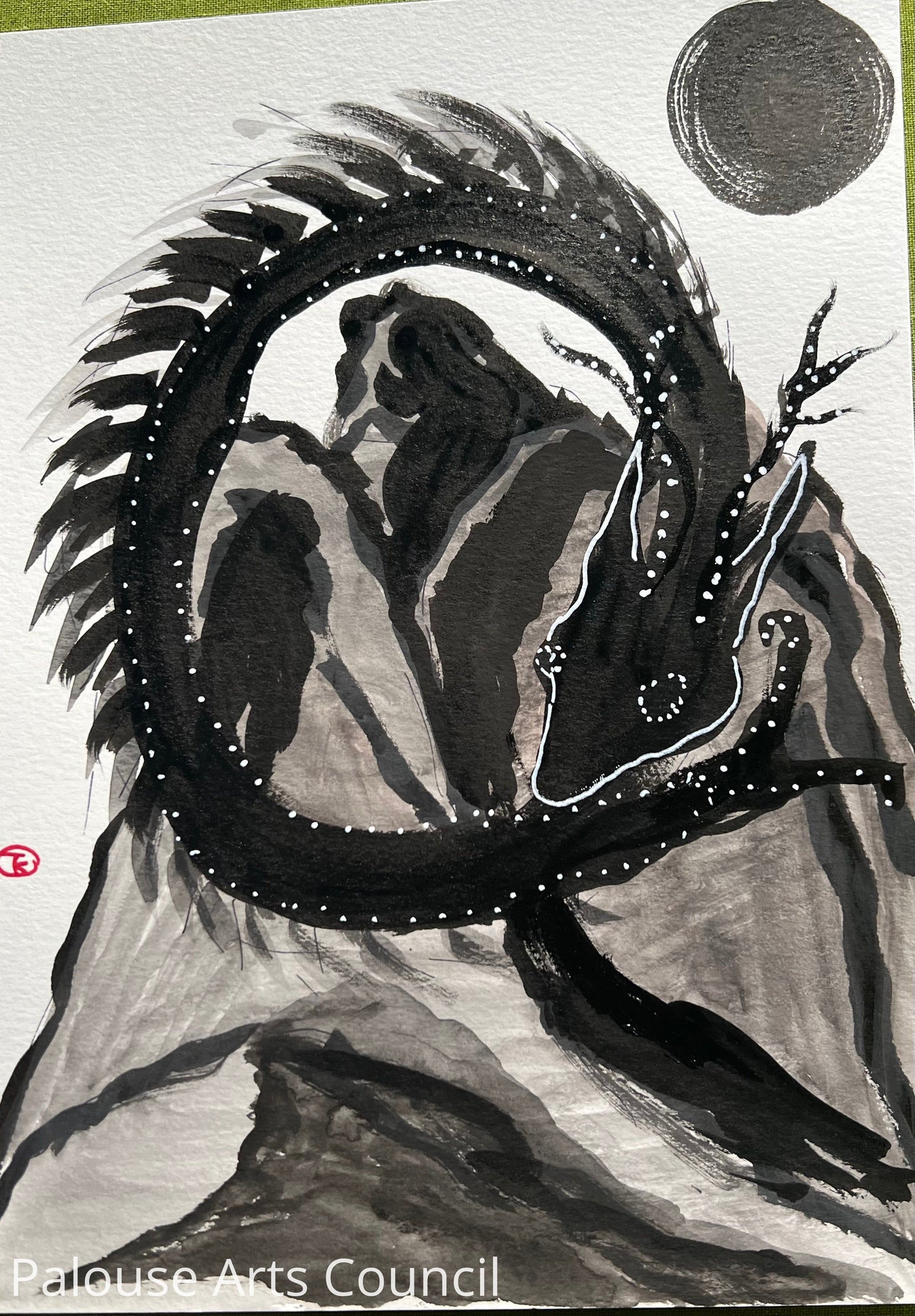 Year of the Dragon #4 - Tina Ochs - Sumi Ink