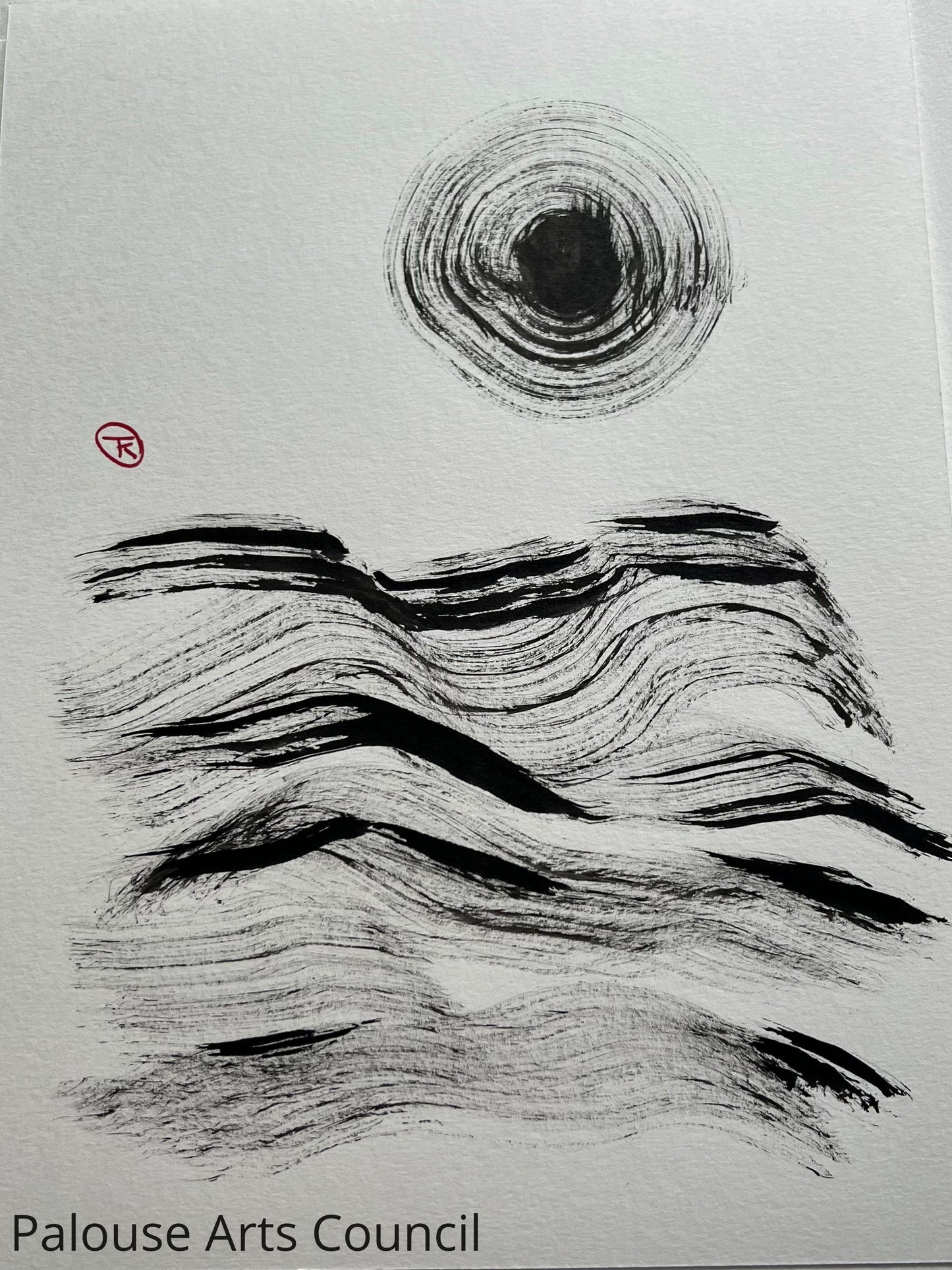 Palouse Hills #8 - Tina Ochs - Sumi Ink