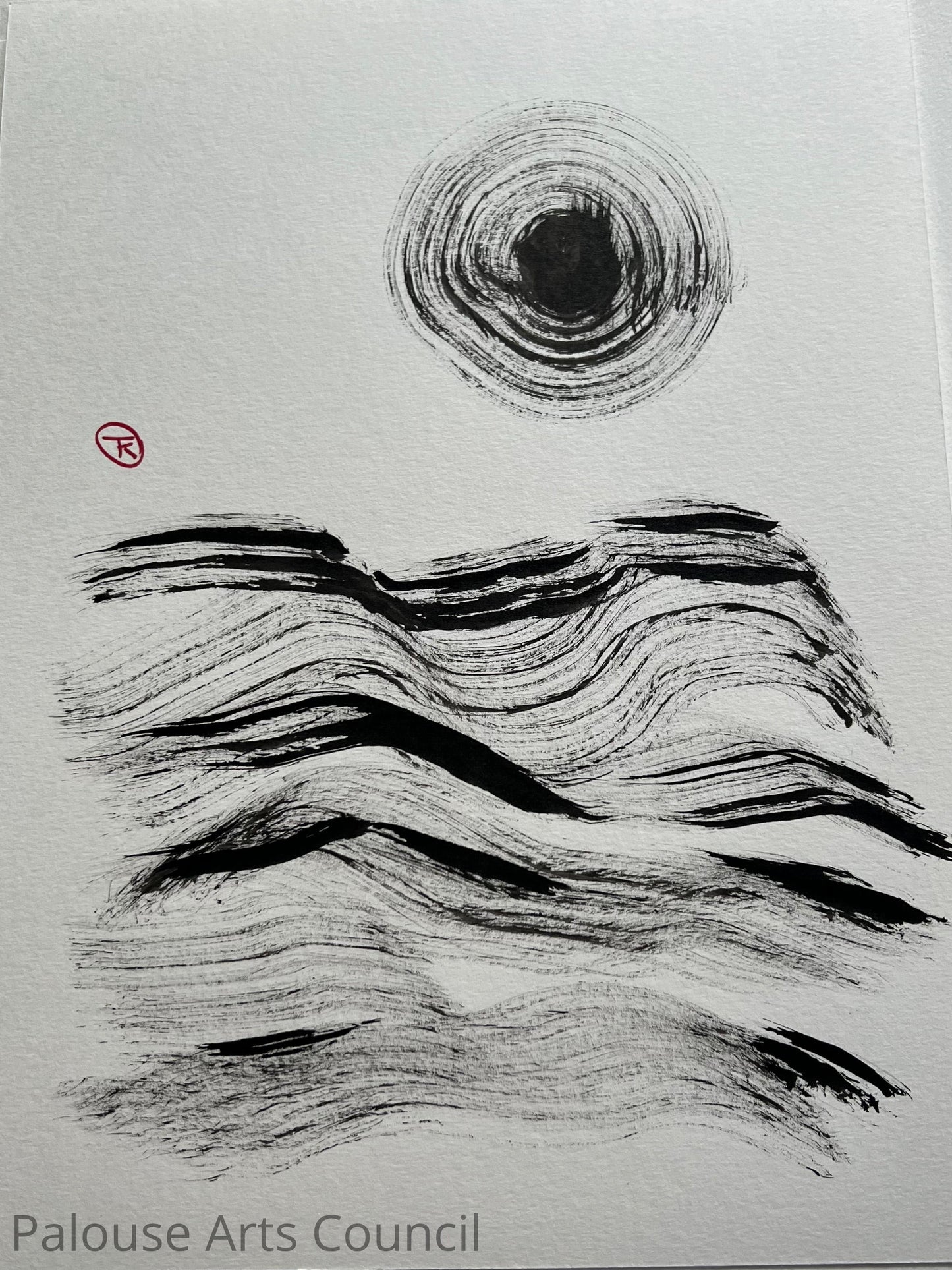 Palouse Hills #8 - Tina Ochs - Sumi Ink